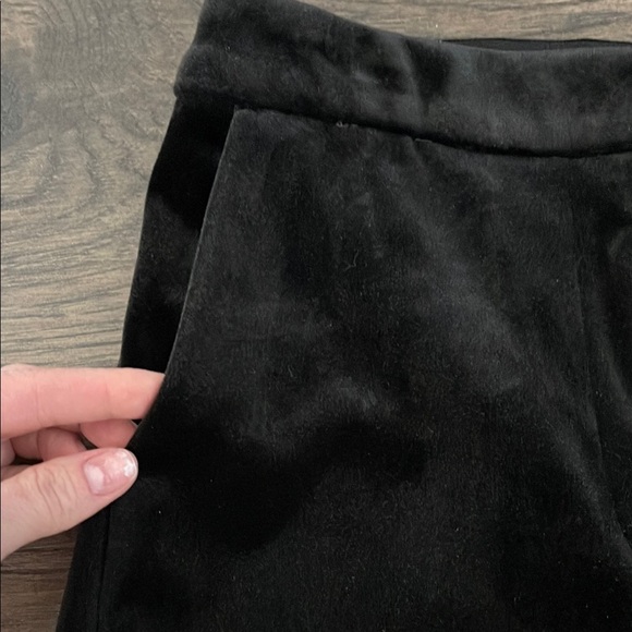 Express Black Velour/Velvet Ankle Trousers - Picture 5 of 7